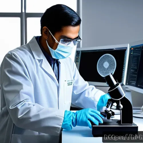 Home 33 문화재수리기술자 연봉 상승을 위한 경력 쌓기 - A skilled cultural preservation technician in a modern laboratory setting, wearing professional atti...