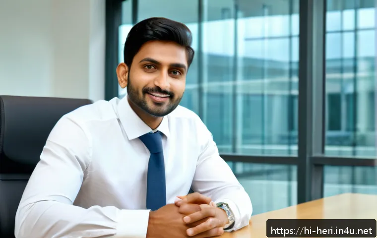 문화재수리기술자 연봉협상 팁 - A confident Indian professional man in formal office attire, sitting in a modern corporate meeting r...